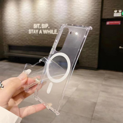 Ốp lưng Trong Suốt dành cho Samsung Galaxy Z Fold 5 Sạc Từ Tính Chống Ố Vàng - Hàng chính hãng