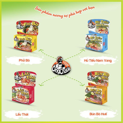 Lốc 12 Hộp Viên Gia Vị Bún Riêu Chay Ông Chà Và 75g (Crab Taste Vegetable Soup Cubes)