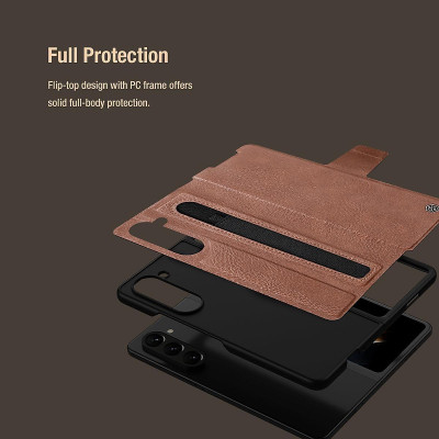 Bao da cho Galaxy Z Fold 6 Nillkin Aoge có nhét bút - hàng chính hãng