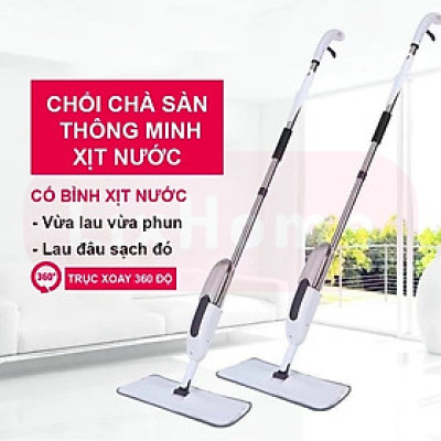 Cây Lau Nhà Phun Sương Xoay 360 Độ - Chổi Lau Nhà Thông Minh Phun Sương Đa Năng 3 Trong 1