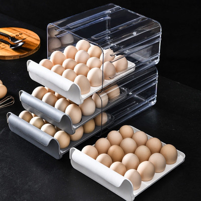 Khay Đựng Trứng 2 Tầng 32 Ô Kéo Rút Thông Minh Chất Liệu Nhựa PP Siêu Bền Phong Cách Nhật Bản Hộp Bảo Quản Trứng Tiện Lợi Cho Gia Đìnhh