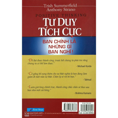 Sách - Tư Duy Tích Cực - Bạn Chính Là Những Gì Bạn Nghĩ - First News