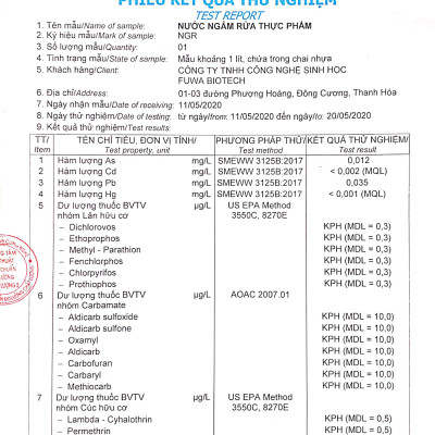 Nước ngâm rửa rau củ quả enzyme sinh học từ vỏ dứa Fuwa3e 3.8L