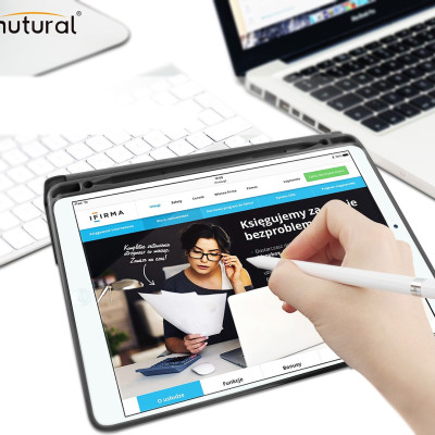 Bao da Ipad 10.2 (Thế hệ 7 – 2019) hiệu Mutural _ Màu đen_ Hàng nhập khẩu