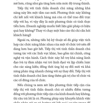 Tiếp Thị Với Tinh Thần Doanh Chủ - Vượt Qua Sự Chuyên Nghiệp Để Hướng Tới Sáng Tạo, Lãnh Đạo Và Bền Vững - Entrepreneurial Marketing