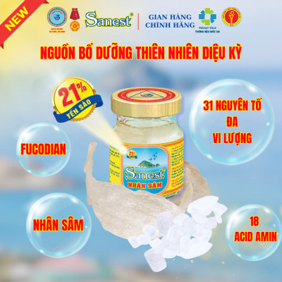  NEW [ Combo 20 lọ] Nước Yến sào Khánh Hòa Sanest 21% - Nhân Sâm