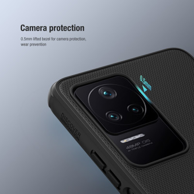 Ốp lưng chống sốc cho Xiaomi Redmi K50, K50 Pro chính hãng Nillkin dạng sần, chống vân tay - Hàng chính hãng