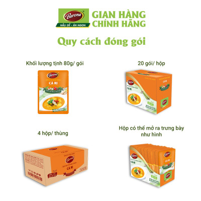 Xốt Gia Vị Hoàn Chỉnh Barona - Cà Ri 80g