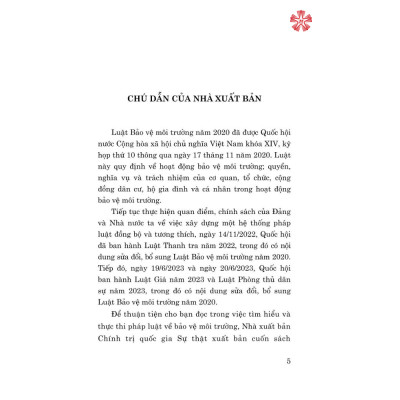 Luật Bảo vệ môi trường (hiện hành) (sửa đổi, bổ sung năm 2022, 2023)