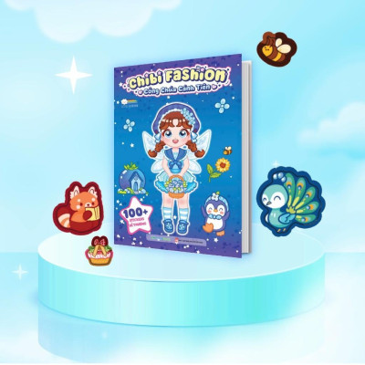Sách - Chibi Fashion - Bóc Dán Hơn 500+ Stickers Váy, Phụ Kiện Xinh Đẹp Cho Bé Gái - Combo 5 Cuốn - Megabook