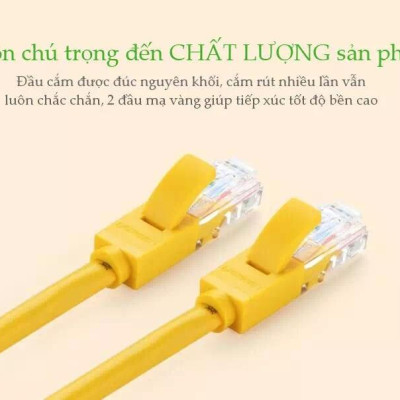 Ugreen UG11233NW103TK 5M màu Vàng Cáp mạng LAN CAT5E UPT - HÀNG CHÍNH HÃNG
