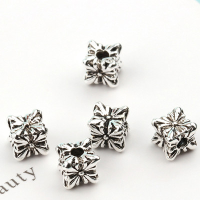 Combo 4 cái charm bạc chặn hình hoa - Ngọc Quý Gemstones