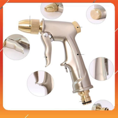Vòi Xịt️Evoucher Bộ dây vòi xịt nước rửa xe, tưới cây , tăng áp 3 lần, loại 15m 206701-2 đầu đồng,cút+  đai