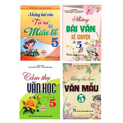 Sách - Bổ Trợ Kiến Thức Văn Lớp 5 - Dùng Chung Cho Các Bộ Sgk Hiện Hành - Combo 4 Cuốn - Hồng Ân