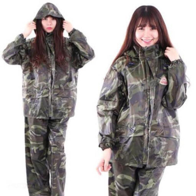 Áo quần đi mưa   size 3XL   ( từ 65 kg  - 80kg  ) ,  Áo mưa người lớn  cho nam  và  nữ  ,  có túi đựng sang trọng  , vải dù họa tiết lính rằn ri cao cấp , sản phẩm đi mưa nhỏ gọn mang theo mọi nơi 