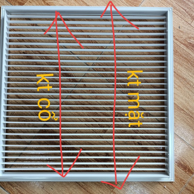 Cửa gió hồi nan bầu dục 600x600, cửa gió hồi điều hòa âm trần nhôm sơn tĩnh điện