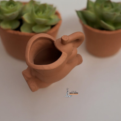 Chậu Gốm Đất Nung Hình Chú Voi Con
