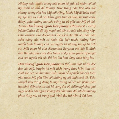 Hỡi những người tiên phong - Willa Sibert Cather
