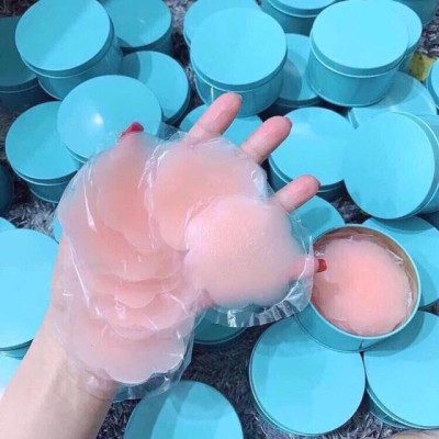 Hộp 10 miếng silicon dán ngực, dán đầu ti - Tái sử dụng nhiều lần