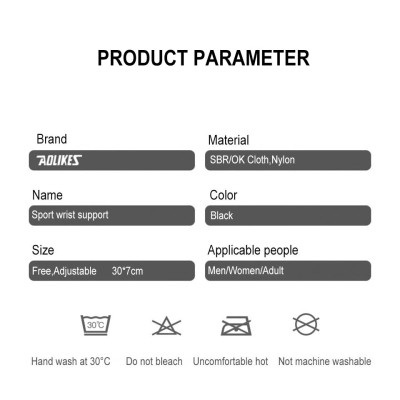Băng Cổ Tay Thể Thao AOLIKES 7932 - Co Giãn, Chắc Chắn, Giảm Áp Lực Khi Tập