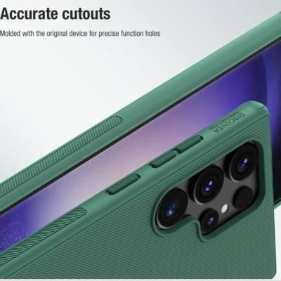 Ốp lưng sần chống sốc cho Samsung Galaxy S24 Ultra mặt lưng nhám hiệu Nillkin Super Frosted Shield Pro cho mặt lưng nhám chống trơn trượt tay, khả năng chống sốc cực tốt, chất liệu cao cấp - Hàng nhập khẩu