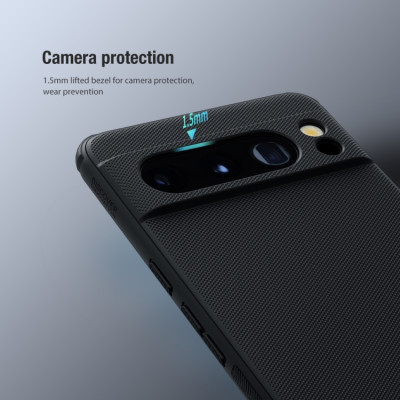 Ốp lưng chống sốc cho Google Pixel 8 Pro chính hãng Nillkin dạng sần chống bám vân tay, viền mềm - Hàng chính hãng