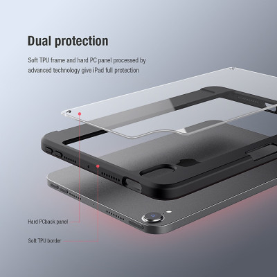 Bao da cho iPad Mini 7 Nillkin Bevel Leather Case (Có khe cắm bút Apple Pencil) - Hàng Nhập Khẩu