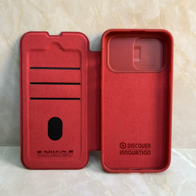 Bao da dành cho  iPhone 14 Pro Max Nillkin Qin chính hãng- hàng chính hãng