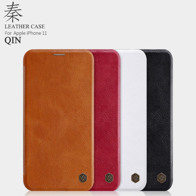 Bao case da cho iPhone 11 Pro hiệu Nillkin Qin (có ngăn đựng thẻ, mặt da tinh xảo) - Hàng chính hãng