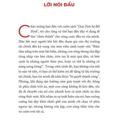 Sách - Giao Dịch Sự Bất Định - Phương Pháp Đầu Tư Thực Chiến Trong Môi Trường Đầy Ngẫu Nhiên Của Thị Trường Tài Chính