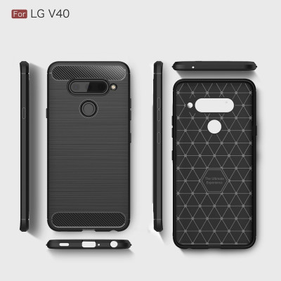 Ốp lưng chống sốc cho LG V40 hiệu Likgus (chuẩn quân đội, chống va đập, chống vân tay) - Hàng nhập khẩu