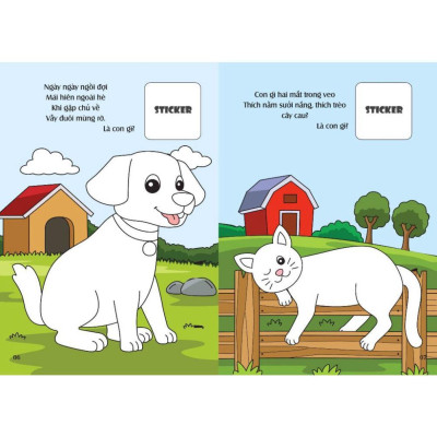 Sách - Bé Tô Màu - Khám Phá Nông Trại Vui Vẻ - 20+ Hình Dán Sticker - Việt Thư