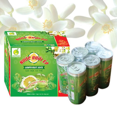Nước bưởi ép Lon (24 lon) - Long Thuận