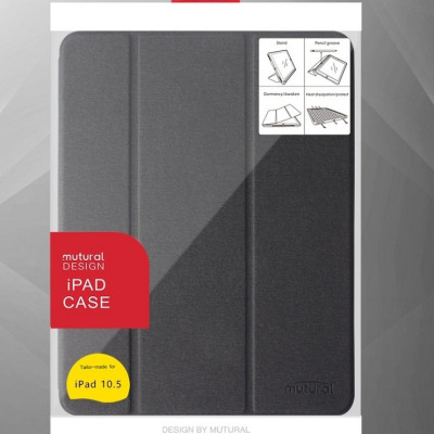 Bao da Mutural Tailor dựng đứng có khay bút dành cho iPad Pro 10.5 / iPad Air 3 - Hàng chính Hãng