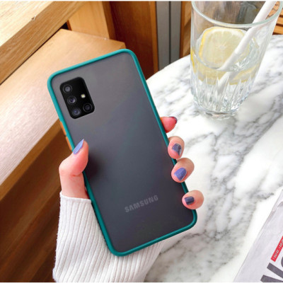 Ốp lưng cho SamSung Galaxy A31 nhám viền màu chống sốc chống vân tay bảo vệ camera - Hàng chính hãng