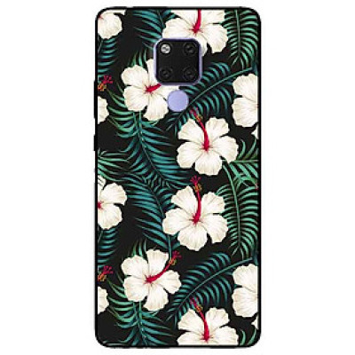 Ốp lưng in cho Huawei Mate 20 Mẫu Hoa Trắng