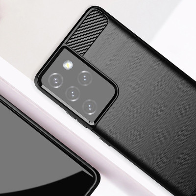 Ốp lưng chống sốc dành cho Samsung S21 Ultra Silicon hàng chính hãng Rugged Shield cao cấp - Hàng Nhập Khẩu ( Tặng kính cường lực Camera )