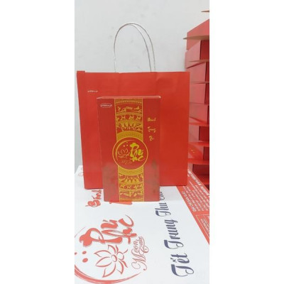 Bánh trung thu dinh dưỡng hạt sen trà xanh 0 trứng 150 gam 35A Bibica dành cho người ăn kiêng - tiểu đường