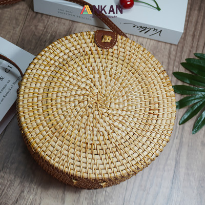 Túi Mây Thời Trang Có Dây Đeo – Túi Mây Vintage Handmade, Túi Mây Đeo Chéo Đi Biển, Picnic, Dạo Phố