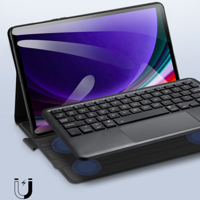 Bao da dành cho SamSung Galaxy Tab S10 Fe , S10 Fe Plus , S10 Plus , S9 Plus , Tab S9 Fe Plus , Tab S9 Fe , Tab S9 kèm bàn phím bluetooth Dux Ducis có bàn di chuột TrackPad - Hàng nhập khẩu