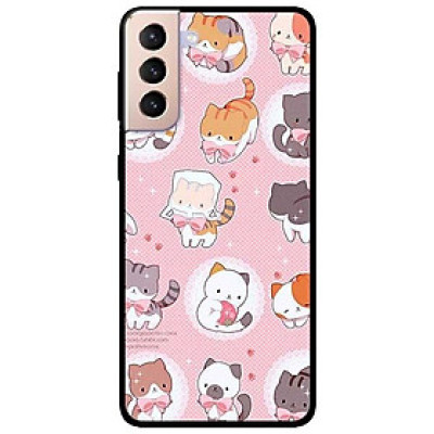 Ốp lưng dành cho Samsung S21 - S21 Plus - S21 Ultra mẫu Họa Tiết Mèo Nơ