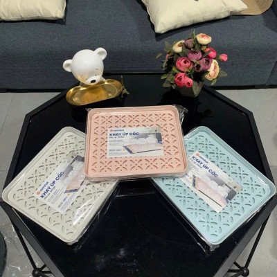 Gía úp ly cốc dày đẹp Khay Úp Ly Nhựa Tiện Dụng