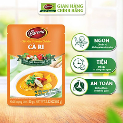 Xốt Gia Vị Hoàn Chỉnh Barona - Cà Ri 80g