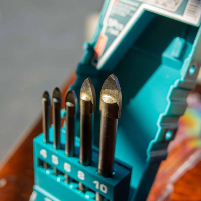 BỘ MŨI KHOAN KIẾNG (KÍNH) 5 CHI TIẾT 4-10MM TOTAL TACSD7256