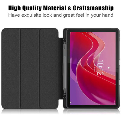 Bao da cho Lenovo Tab M11 (TB-330FU/TB-330XU) Zaki Smartcover mặt lưng trong suốt - Hàng Chính Hãng