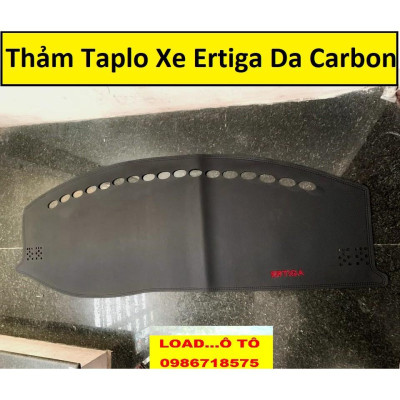 Thảm Chống Nắng Taplo Xe Suzuki Ertiga 2022-2019 Da Carbon, Nhung Lông Cừu Cao Cấp