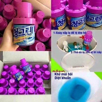 Sản phẩm vệ sinh nhà tắm -Chai thả tẩy bồn cầu Hàn Quốc , diệt khuẩn và tỏa hương thơm dịu nhẹ , lọ thả bồn cầu trắng sạch thơm mát nhà vệ sinh 