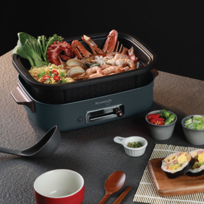 Lẩu nướng điện phủ gốm Ceramic 2 trong 1 Kuvings KMG-200B [4.0L] - Hàng chính hãng
