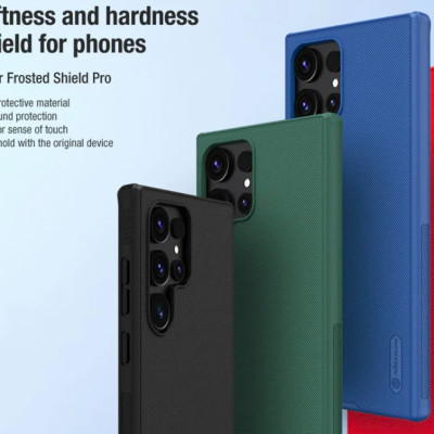 Ốp lưng sần chống sốc cho Samsung Galaxy S24 Ultra mặt lưng nhám hiệu Nillkin Super Frosted Shield Pro cho mặt lưng nhám chống trơn trượt tay, khả năng chống sốc cực tốt, chất liệu cao cấp - Hàng nhập khẩu