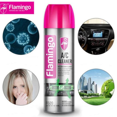 Bình Xịt Bọt Vệ Sinh Khử Mùi Hôi Điều Hòa Ô Tô Flamingo F020 500ml – Hàng Chính Hãng